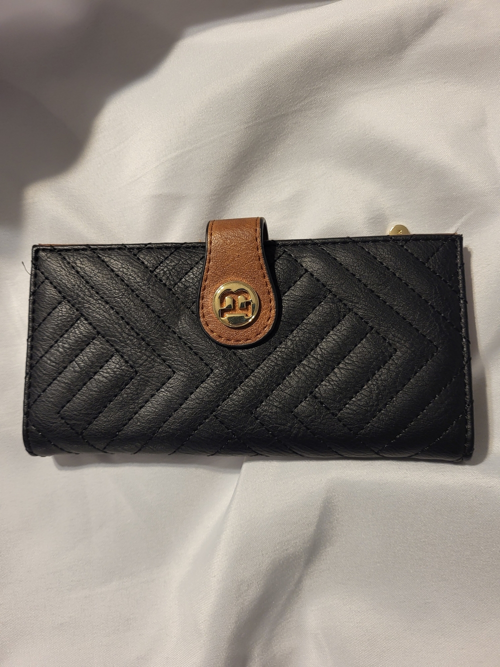 Bostanten Luna Slim Quilted Leather Bifold Card Wallet Ret $40 RFID Blocking